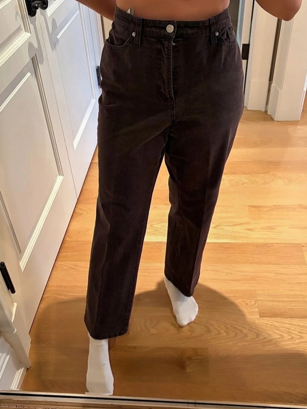 Cambio New Jade Straight Leg Brown Jeans